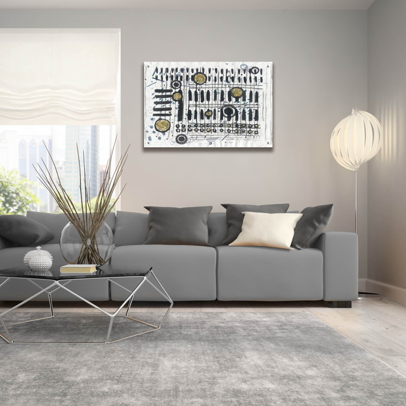  «Notes & Keys» par Lori Arbel, art mural en verre acrylique, 36 po x 24 po