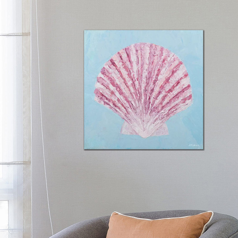 Conch & Scallop II 1 Piece Wrapped Canvas Painting, 66.04 cm H x 66.04 cm W x 1.91 cm D