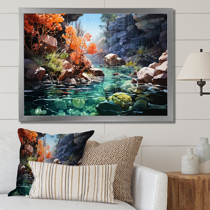 Aquariums Marine Wonders I - impression, Cadre photo argenté, H 12 po x l 20 po x P 1 po