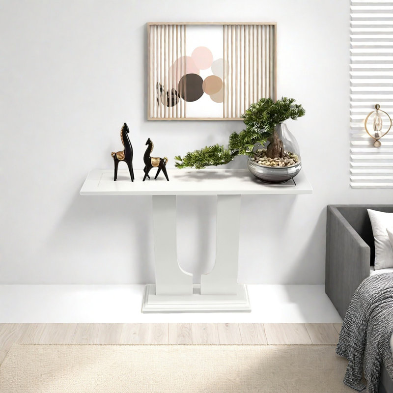 Console Modern Minimalist, H 31,5 po x l 39,37 po x P 11,81 po, Blanc
