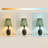 Black Ceramic Floral Shade Table Lamp