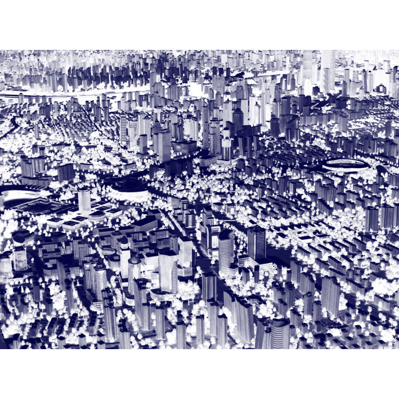 City Built Print by Drew Gaffney, Black Framed Paper, 25.25" H x 31.25" W