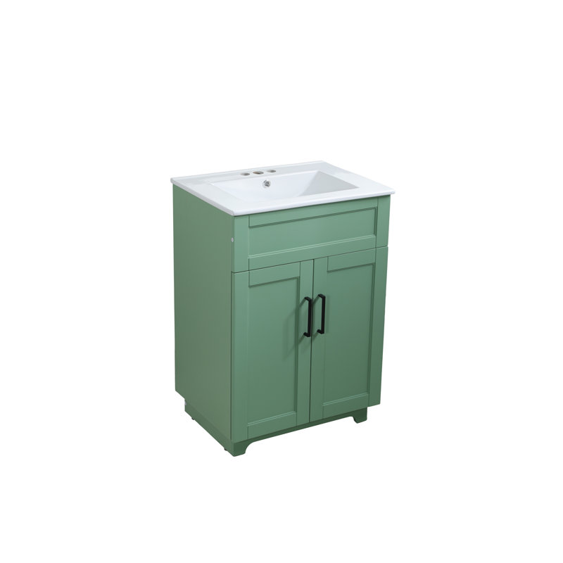 Meuble-lavabo simple 24 po, Vert