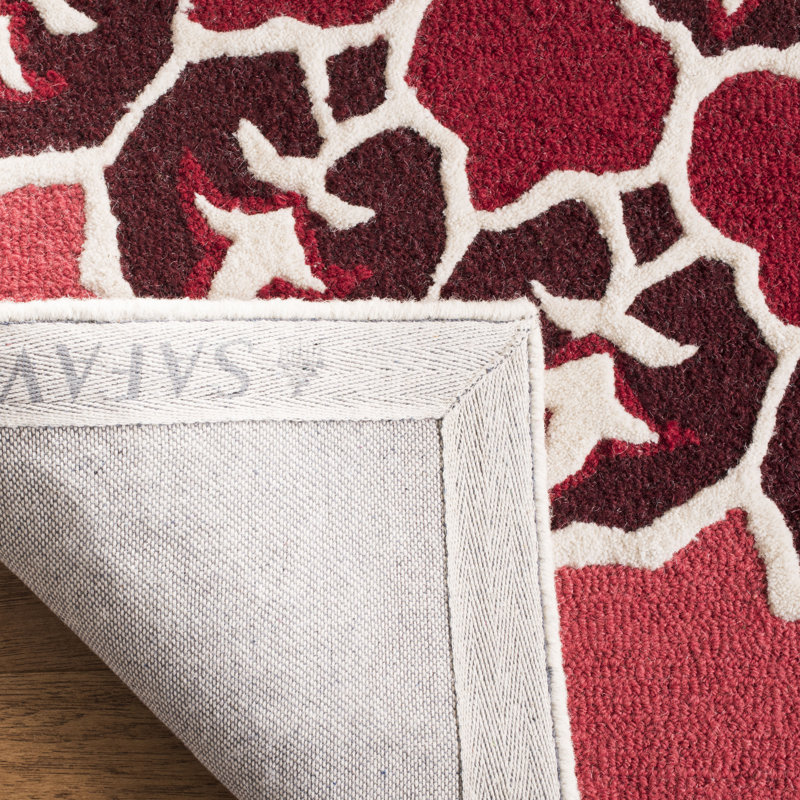 Miu Hand Tufted Wool Floral Rug, Rectangle 2' x 3'