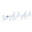 vidaXL LED Reindeers Fabric-552343324