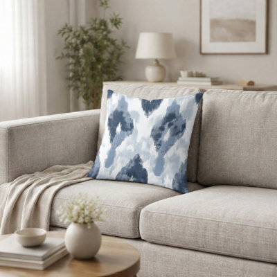 Coussin décoratif moderne - gris et blanc