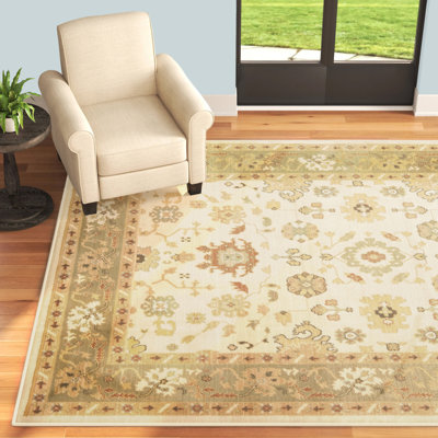 Tapis oriental crème / brun / vert Christensen
