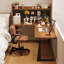 Bureau en fer massif en forme de L brun noisette-1035851571-1035851569