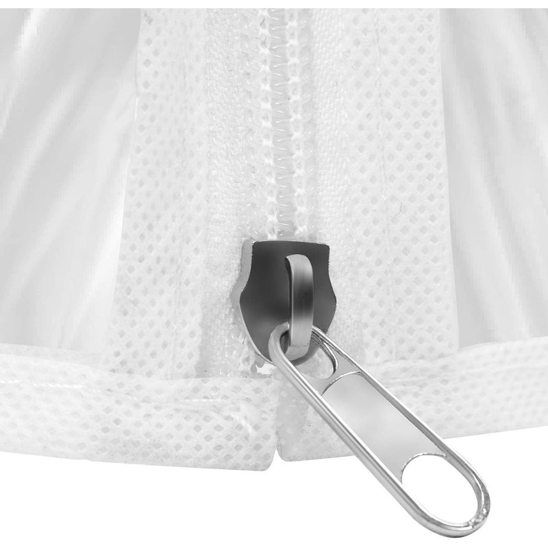  72" W Garment Rack Transparent Clothes Rail Cover 2-Pack