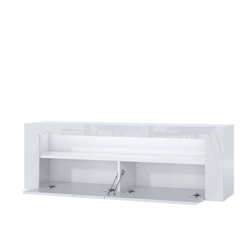 Clifton13 White TV Stand for TVs up to 65in with White LED Lights