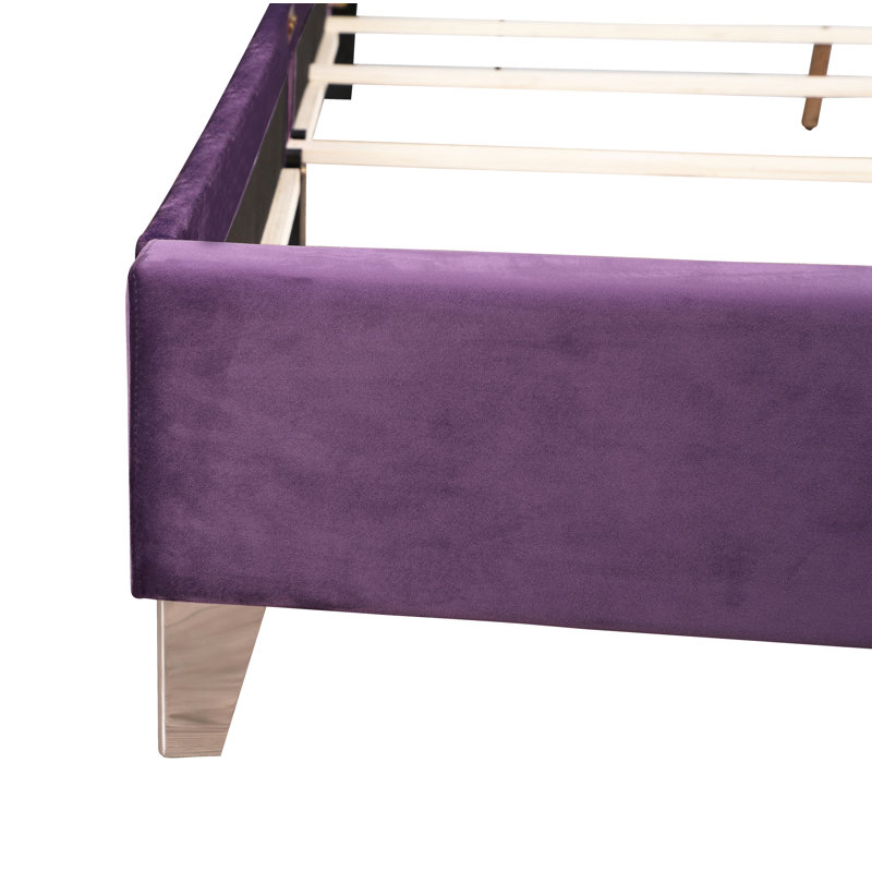 Ashe Upholstered Standard Bed, King, Purple