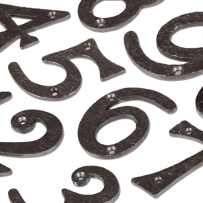 8.6cm H Iron House Number
