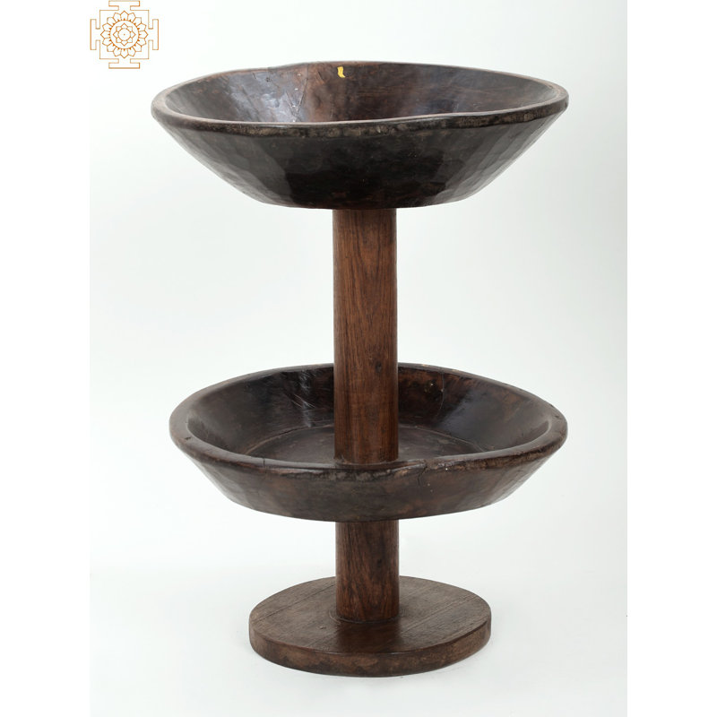 Exotic India Wood Serving Bowl