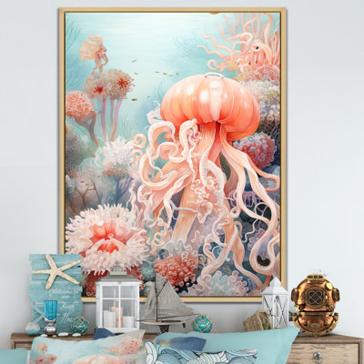" Pink Jellyfish Undersea Wonders "