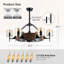 Ventilateurs de plafond de style maison de campagne moderne 39,5 "avec lumières et télécommande