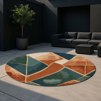 Tapis intérieur et extérieur Ochre Outline