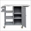 Îlot de cuisine pliable pour l'extérieur avec roulettes verrouillables, armoire de rangement et porte-serviettes pour l'extérieur et le patio, gris-590693933-590693935-590693943