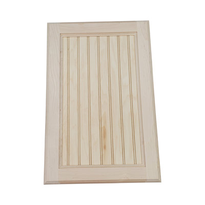 Calista Beadboard Recessed Frameless 1 Door Medicine Cabinet with Adjustable Shelves