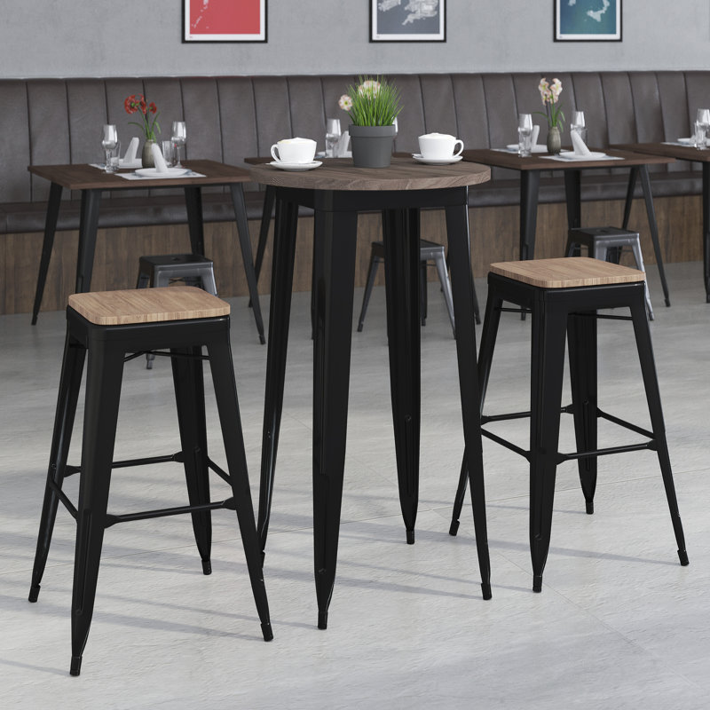 2 - Person Four Leg Dining Set, Black