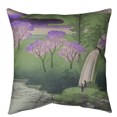 Coussin décoratif chiyogaike étang
