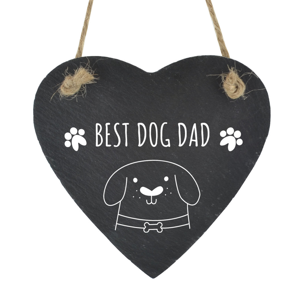 Heidelberg Best Dog Dag Heart Slate Wall Décor