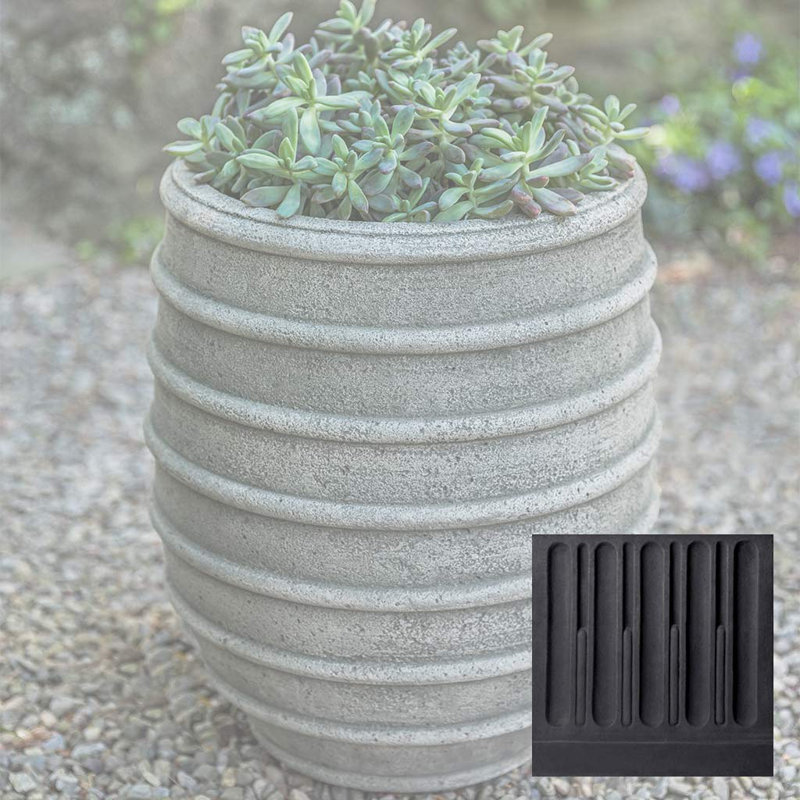 Pot de fleurs en béton coulé Ténériffe, Nero Nuovo