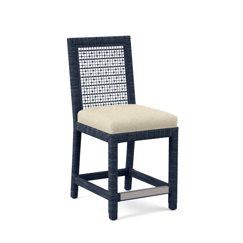 Pine Isle 24" Counter Stool, Sage Green Performance; 0855-43, Navy