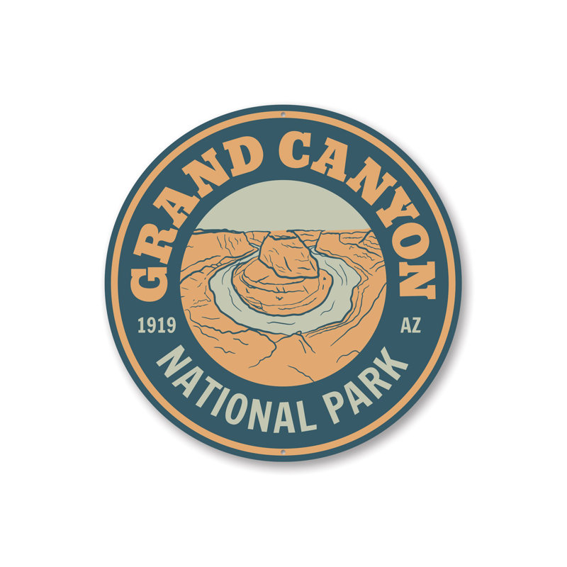 Panneau en aluminium Grand Canyon Arizona, H 12 po x l 12 po x P 0,04 po