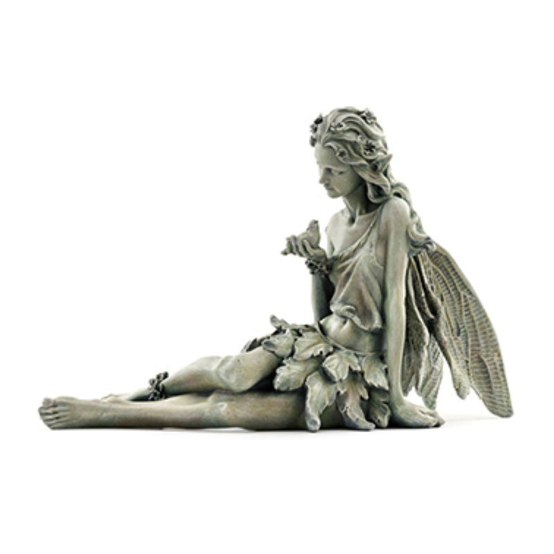 Green Fairy Holding A Bird