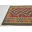 Tapis en laine rouge/beige 3 pi 4 pi x 4 pi 8 po one-of-kind-noué la main Lorain