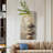 31.5" LED Wall Art Japandi Abstract Geometric Acrylic Stone Shape Decor USB Lighting