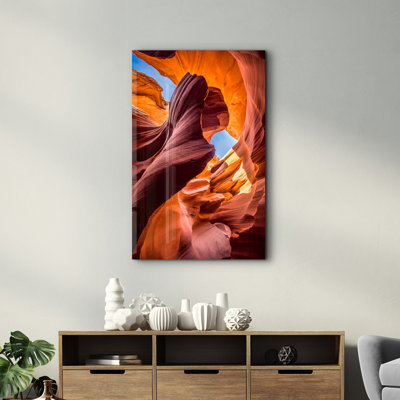 Élégante peinture murale en verre trempé de 13,8 po x 21,7 po | 100% verre trempé, épaisseur: 0,16 pouce | Imprimé UV pour des couleurs éclatantes | Parfait pour la décoration intérieure, le salon et les espaces de bureau