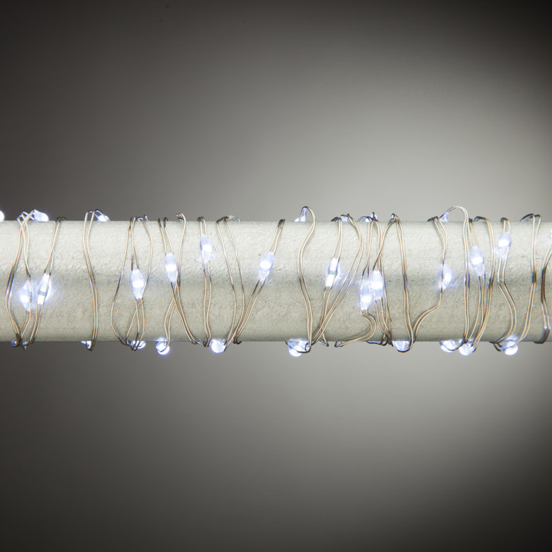 Ensemble de 3 guirlandes de lumières à DEL blanc froid à piles - Guirlandes d'intérieur de 5 pieds avec fil doré et minuterie automatique