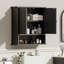 Armoire de salle de bain murale blanche-1255625029