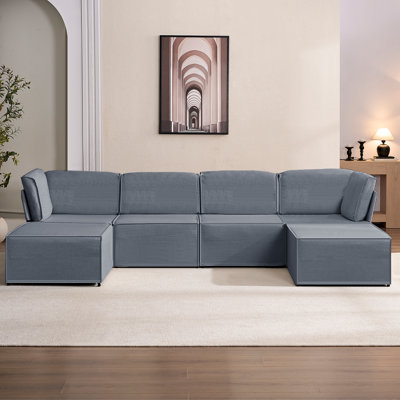 Canapé modulaire modulaire avec repose-pieds