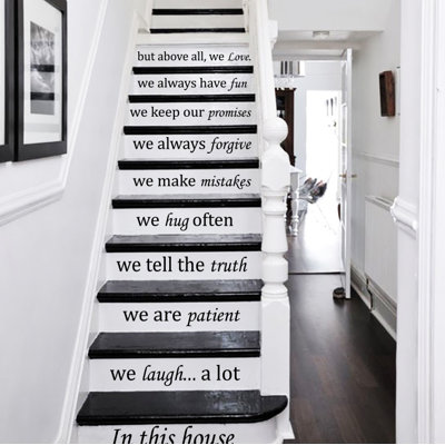 Text & Numbers Non-Wall Damaging Wall Decal