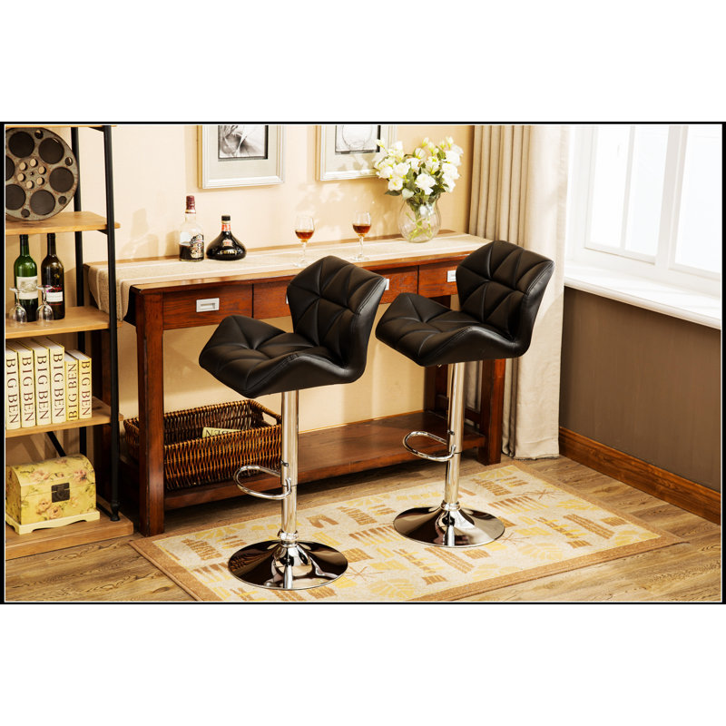 Ensemble de 2 tabourets de bar à hauteur ajustable Glasgow, capitonnés et ajustables, pour un usage confortable et élégant