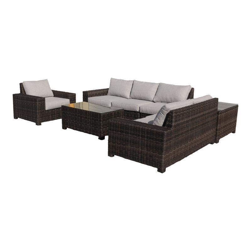 Teak 6 - Person Patio Conversation Sets with Cushions
