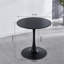 Table de salle à manger 31,5 "Mid-Century pour 2 à 4 personnes avec plateau rond en MDF-889155630-874989154