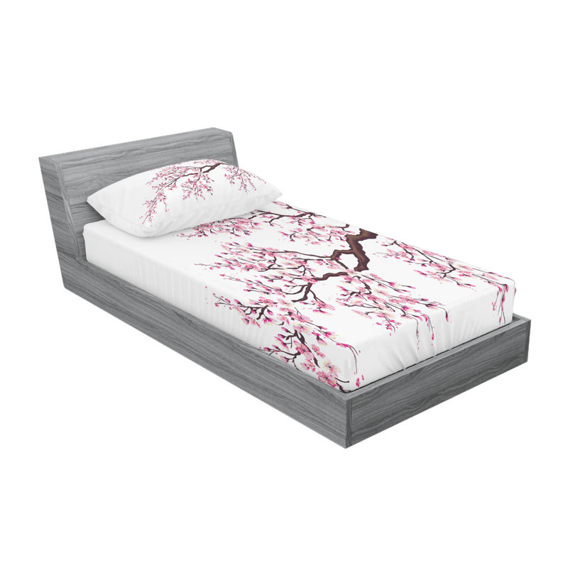 Ensemble de draps à branches, Ensemble de draps pour lit simple avec drap-housse