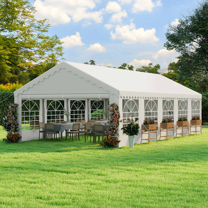 32 ft x 16 ft Heavy Duty Wedding Tent without Removable Sidewalls, 32 ft x 16 ft