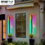 Ener-J Outdoor LED Wall Light RGB Colour Changing Matte Black Garden Modern Sconce-107286337