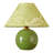 11.81-in Green Snowflake Glossy Ceramic Table Lamp With Fabric Lamp Shade-2065283446