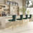 Velvet Counter Height Bar Stools with Metal Legs-2007673054