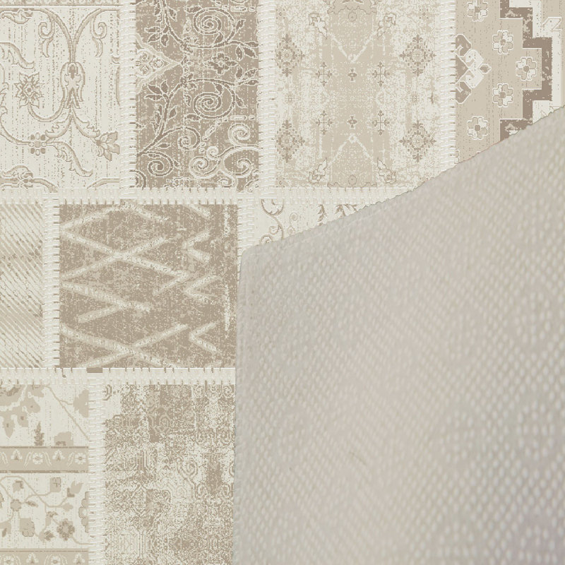 Tapis tissé élégant, 100% polyester, hauteur des poils: 0,3 po | Antibactérien et antidérapant, impression numérique 3D | Lavable à la machine, parfait pour la décoration intérieure, le salon et la chambre à coucher