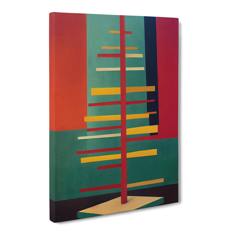Annyah Retro Tree - Wrapped Canvas, 76cm H x 50cm W x 3cm D