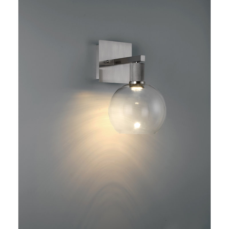 Southglenn Steel Armed Sconce, Brushed Steel