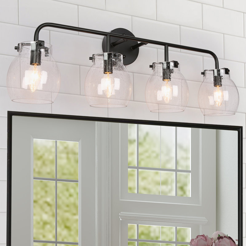 Vendramin 4-Light Black Dimmable Vanity Light, 4