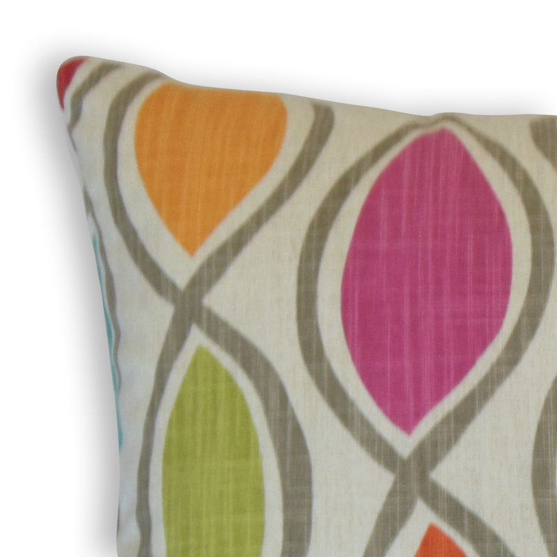 Coussin décoratif en coton Rubie, Hauteur (24 po) x largeur (24 po)