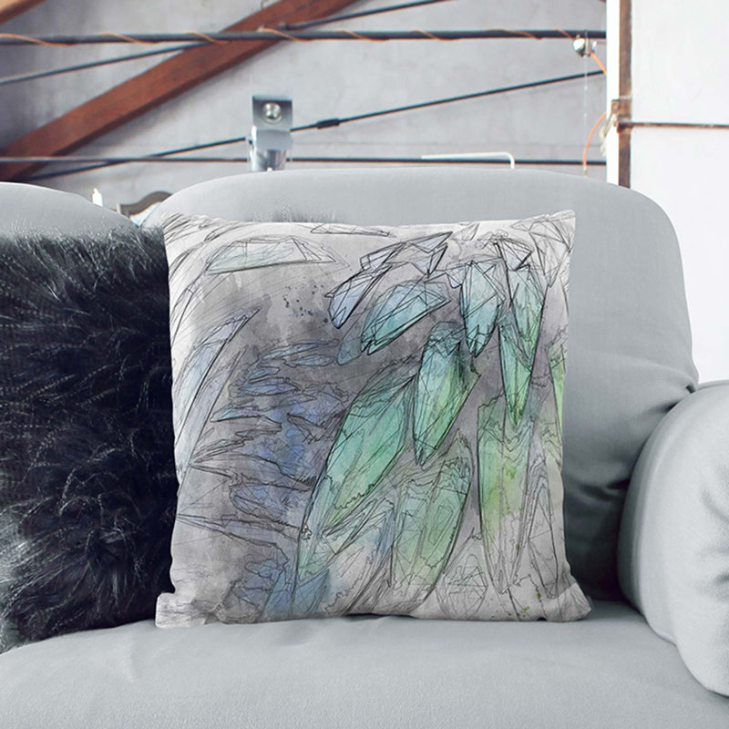 Square Throw Cushion, 55cm H x 55cm W x 20cm D, Stone